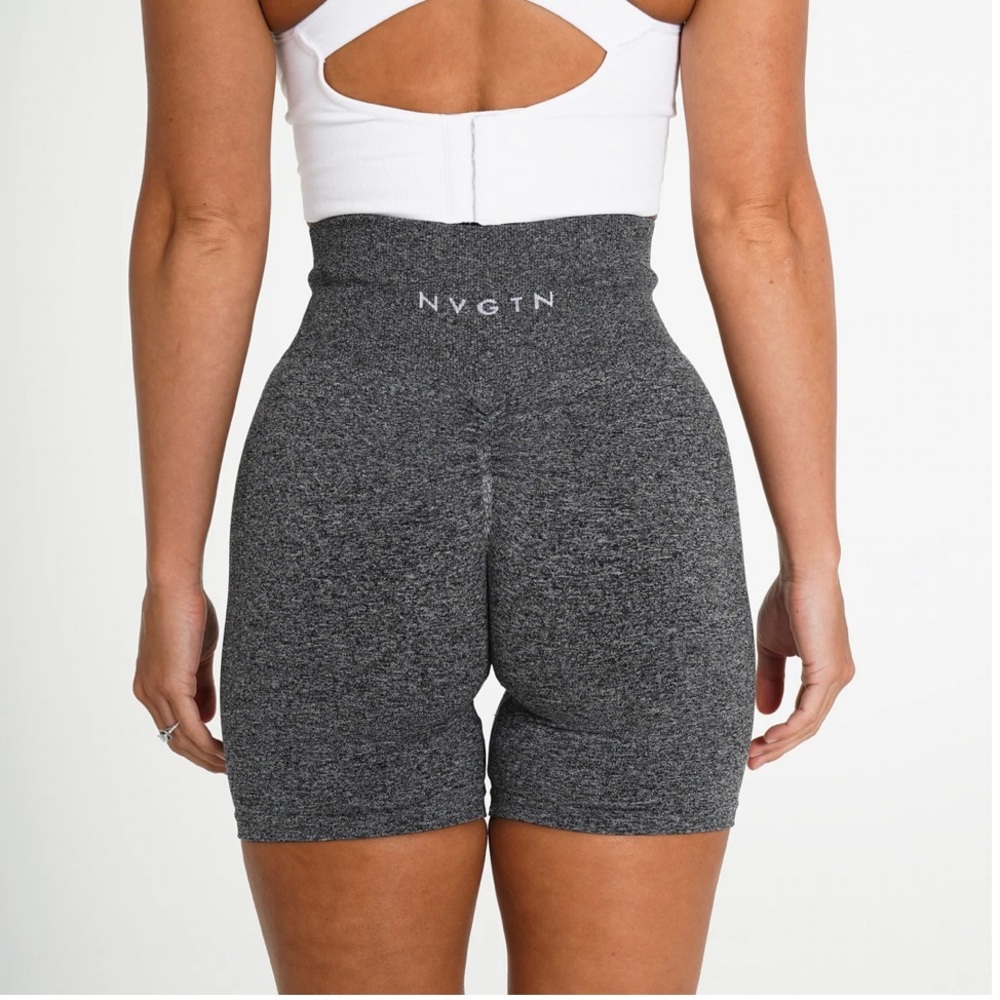 NVGTN Black Speckled Scrunch Seamless Shorts